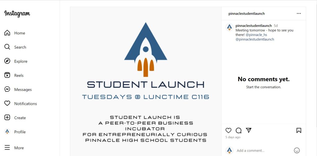 Student Launch high school entrepreneurship